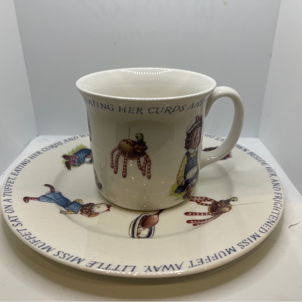 ⚡Little Miss Muffet Nursery Rhyme Decorative Plate Raggedy Ann Queens cup plate